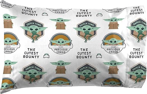 Miniatura 2 de Jay Franco Star Wars The Mandalorian The Child- Juego de sábanas de tamaño queen, de microfibra y resistentes a la decoloración, 4 piezas, ropa