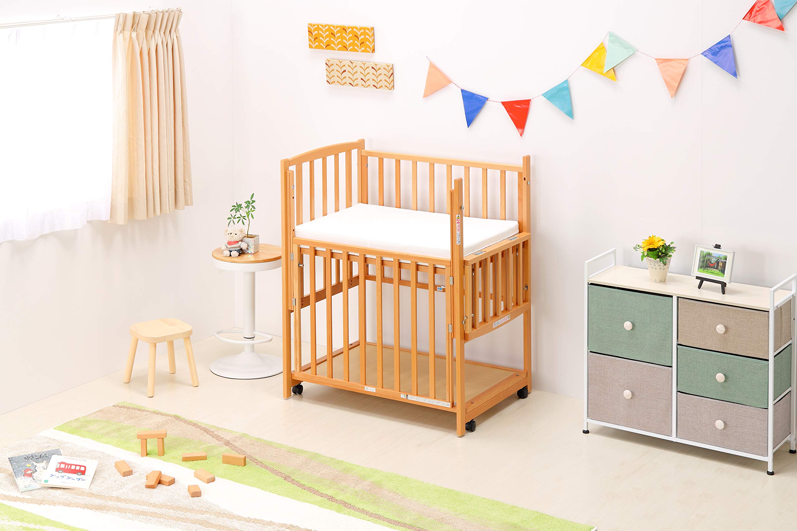 Amazon | ヤマサキ コンパクトベッド ツーオープン(ナチュラル