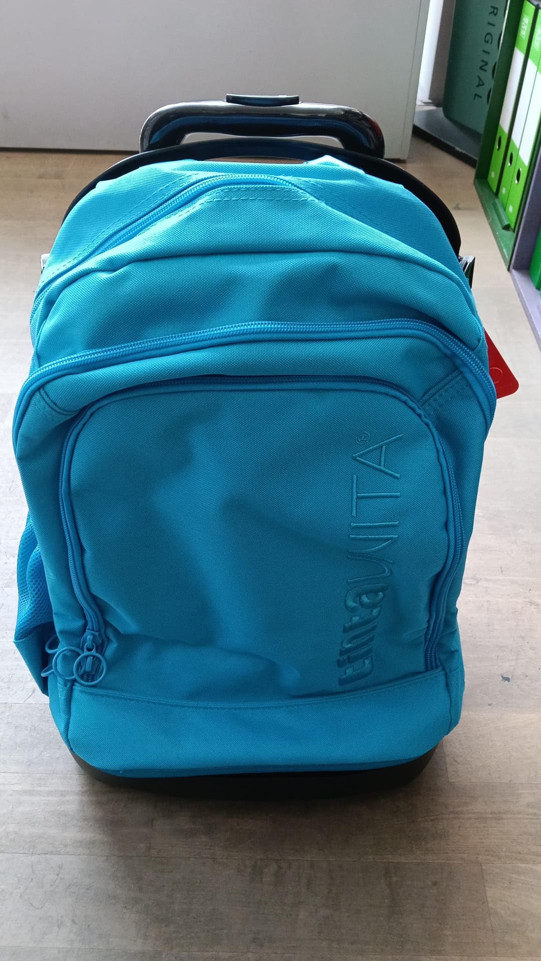 tinta unita Trolley Zaino Scuola Dream Cross, blu azzurro Sganciabile NUOVE RUOTE SALI SCALE con carrello amovibile TINTAUNITA Pool Over