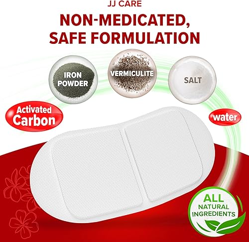 Miniatura 8 de JJ CARE Parche térmico para aliviar los calambres menstruales (12 piezas, tamaño regular), alivio del dolor de período para calambres con carbón