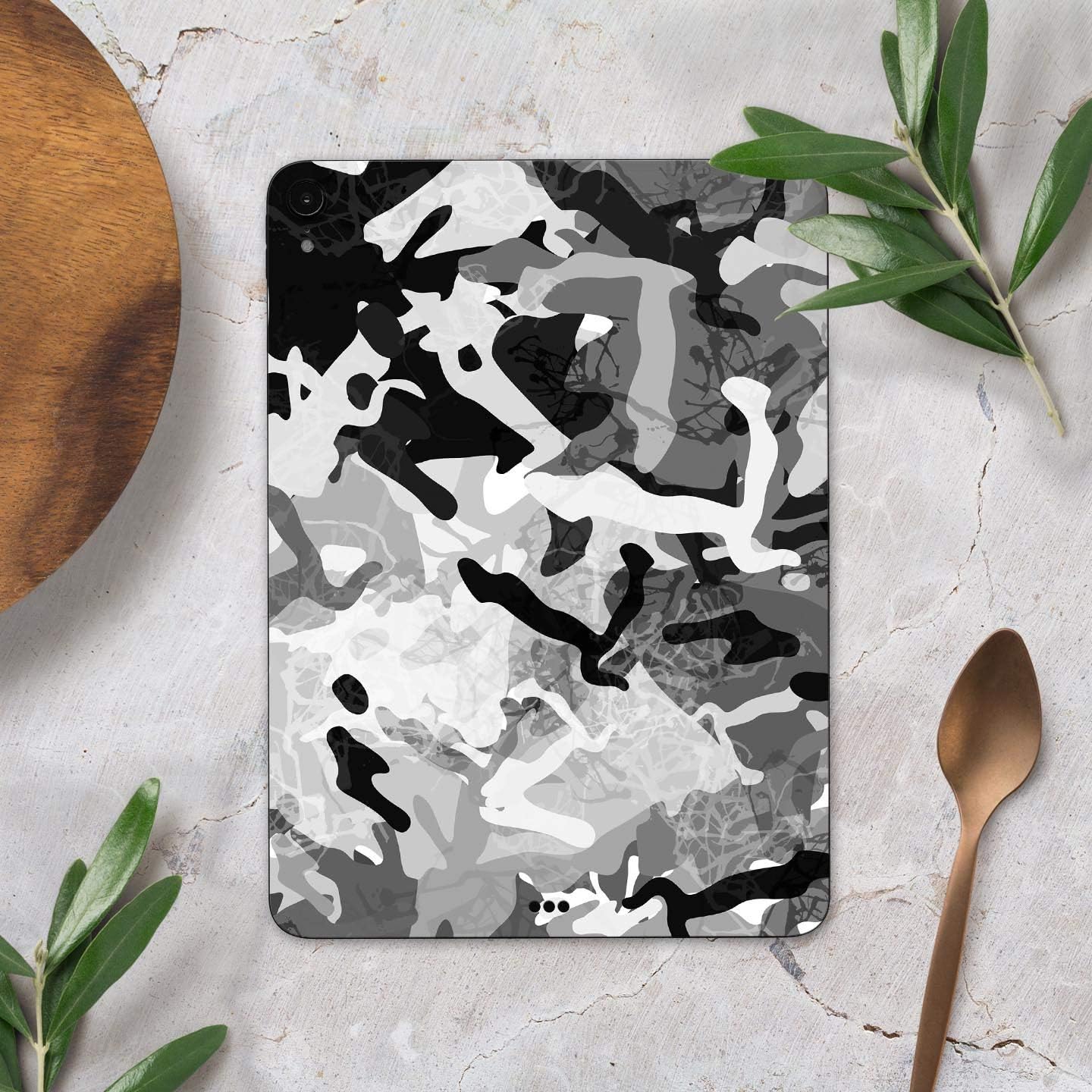 DesignSkinz - Desert Snow Camouflage V2 Full-Body Wrap Decal Protective Skin-Kit Compatible with Apple iPad 8th Gen 10.2" (A2270/A2428)