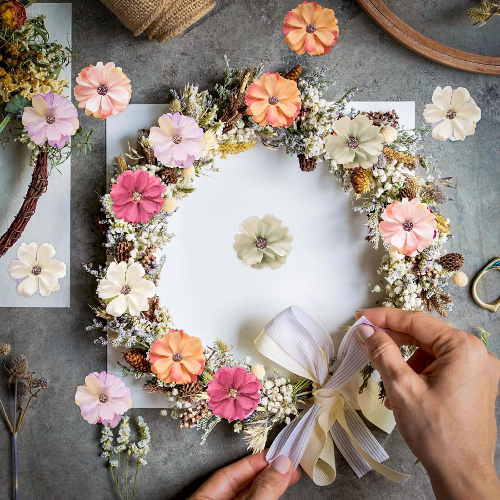 Amazon.de: WiDream 60 Stck Kunstblumen Basteln Blumen, D-EKO Blumen  Multicolor, Klein Blumenkpfe Deko, Mini Deko Blumen Knstlich, Fr  DIY-Scrapbooking, Garten- und Innendekoration