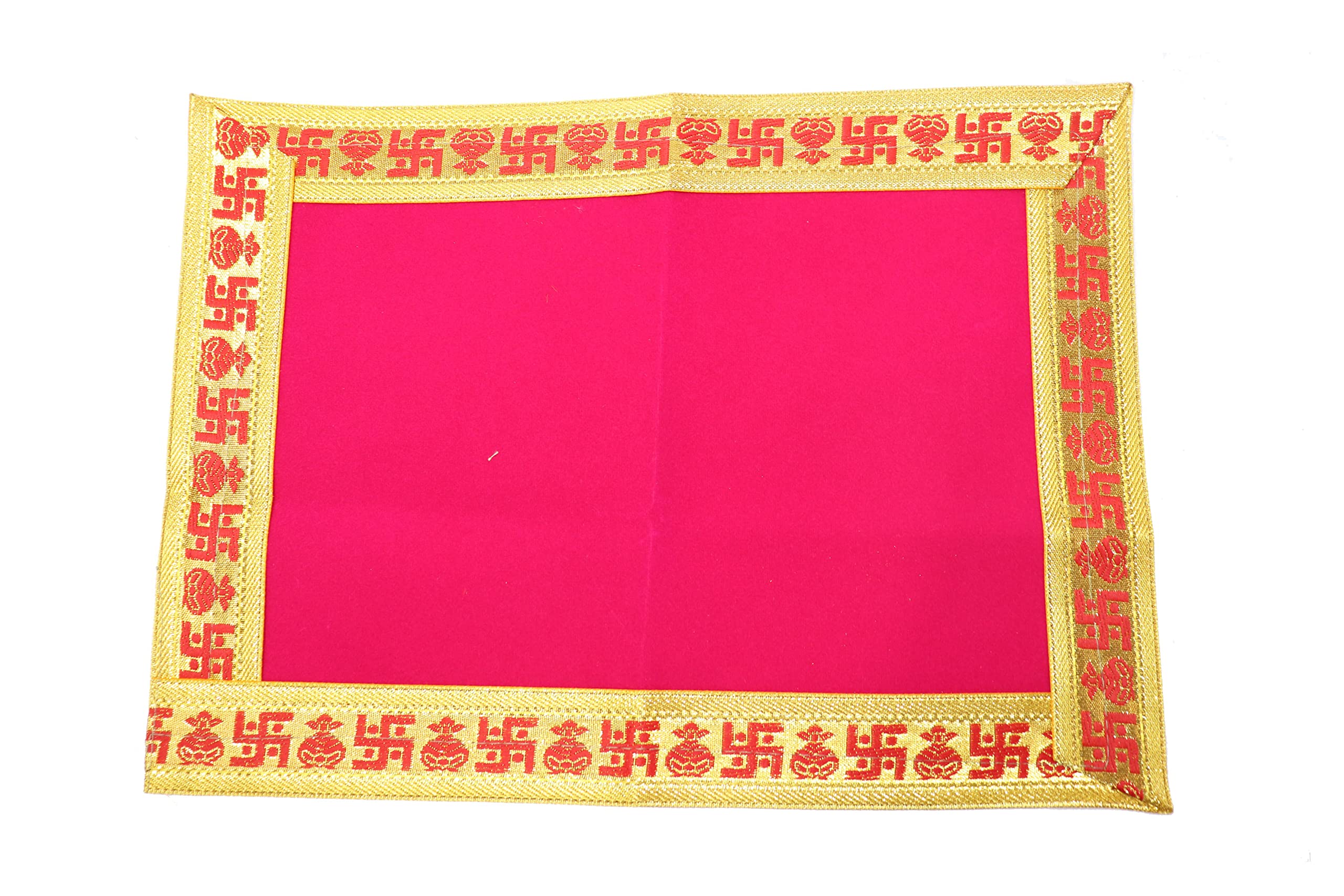 Reliable Multicolour Puja Assan Velvet Puja Cloth/Puja Aasan/Puja Chowki Assan Plain Velvet Puja Altar Cloth for Pooja Home Mandir, Temple and Pooja Ghar Size - 10 * 13 Inch (Pack of 5) - Image 4 thumbnail