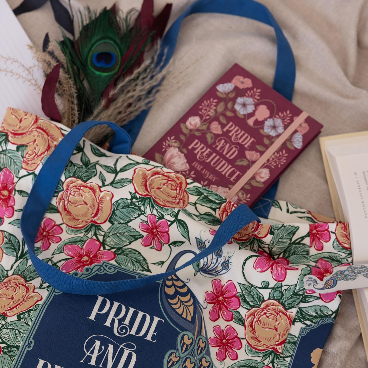 Steel Mill & Co Cute Canvas Tote Bag for Book Lovers, Bookish Reusable/Foldable Bag for Work/Groceries - Image 6