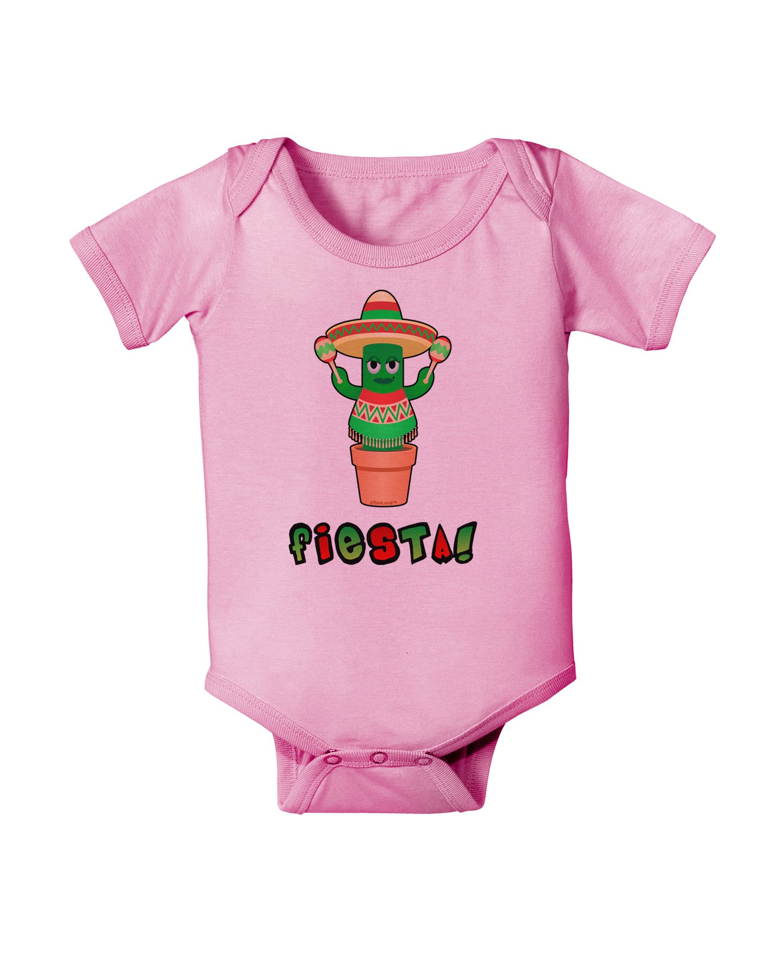 TOOLOUD Fiesta Cactus Poncho Text Baby Romper Bodysuit