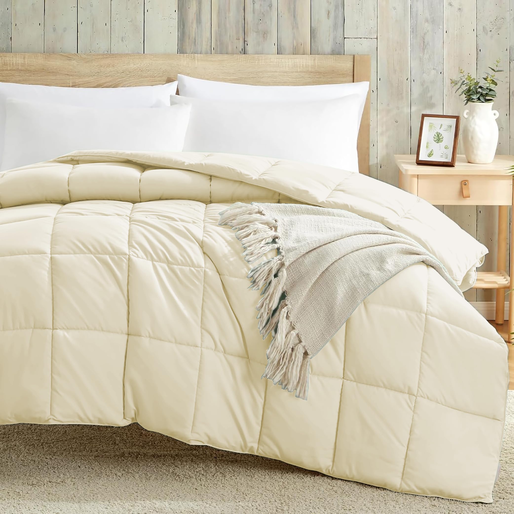 100 GSM Summer Comforter Single Bed Lightweight All Season Comforter/Blanket/Duvet (60" X 90" Inches) - Single Bed Comforter - Ivory Color-image-13