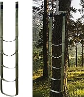 WBCBEC 4-Step Climbing Aider for Hunting Tree Stands - Durable Nylon Webbing Rope Ladder, 440lb Capacity