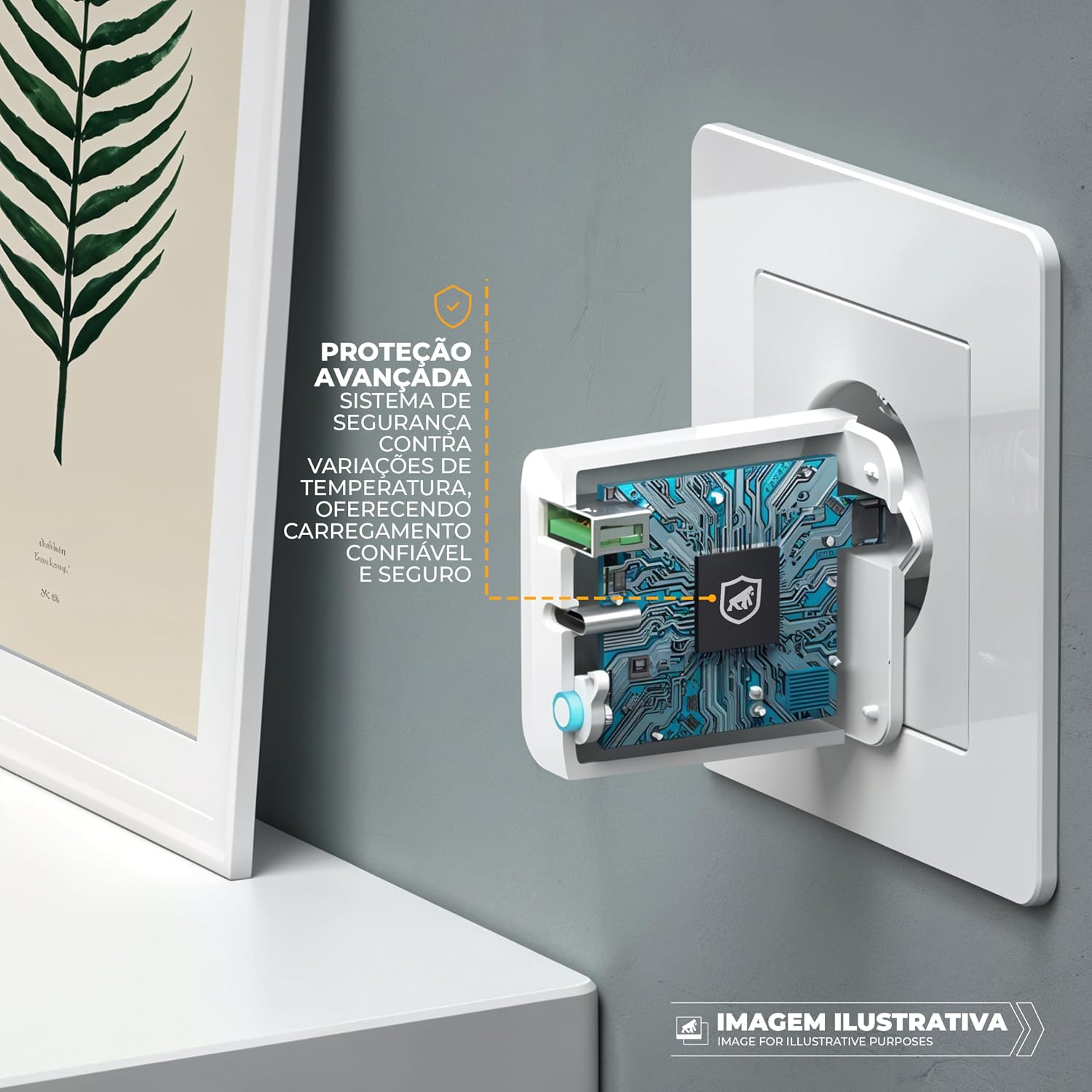 Gshield Carregador de Parede Universal Turbo Power Delivery QC 4.0 Carregamento Ultra Rápido com 1 Saída Tipo C + 1 USB A, Certificado Anatel, Branco (20W)