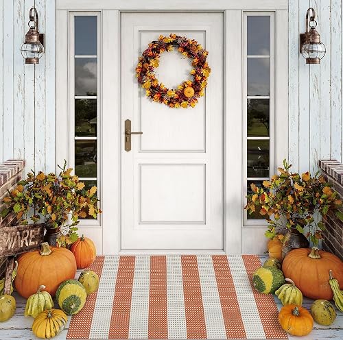 OJIA Outdoor Door Mat 24'x36' Fall Welcome Mats for Front Door Porch Decor