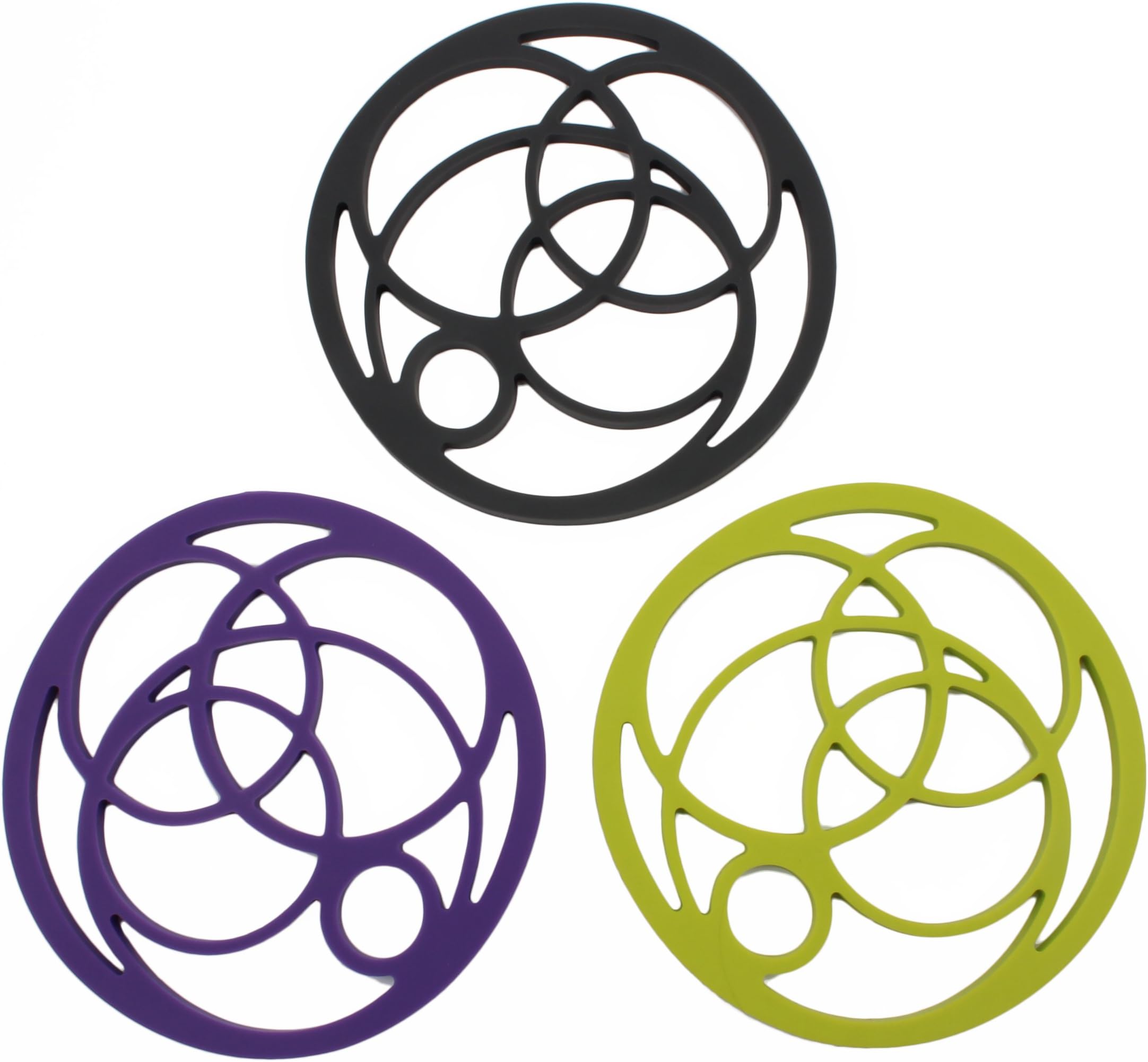 Fontaine Set of 6 Silicone Pot Holder ,Heat Resistant Wreath Table Trivet 6-inch,table protector