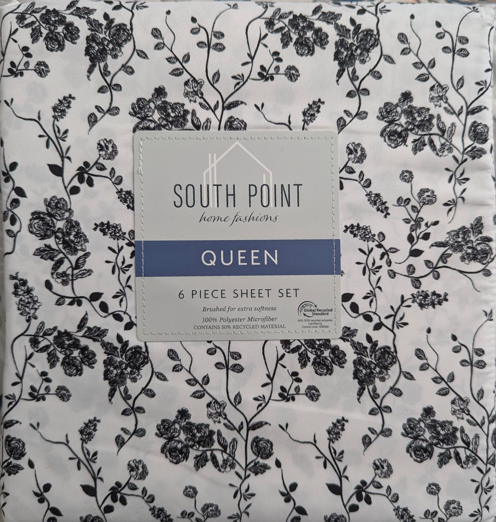 6-Piece Printed Sheet Set - Queen King 17 Extra Deep Cool Crisp Breathable Bed Sheets - Brushed for