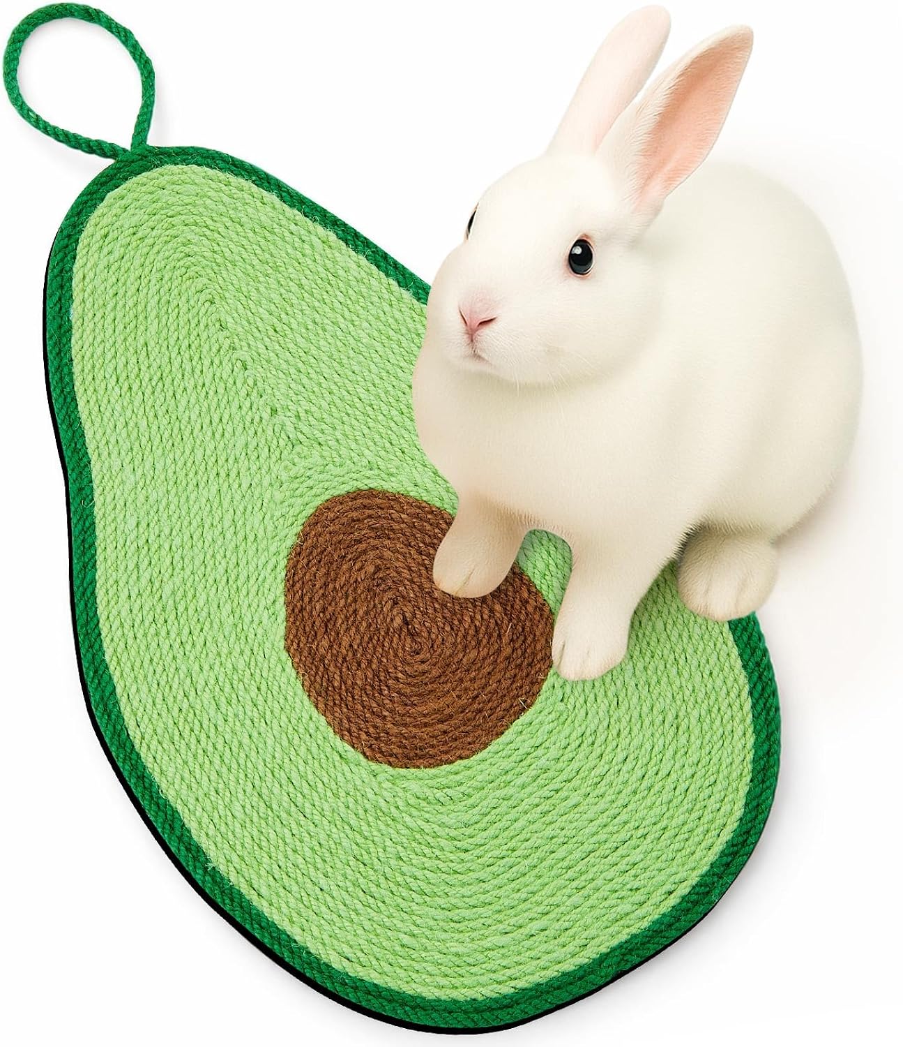 Rabbit Scratching Pad, Natural Sisal Cat Bunny Scratcher Mats Cute Scratch Rug, Claws and Teeth Care for Biting Sleeping Nesting Small Animal Bedding Chew Toys Bed Play Toy(Carrots)