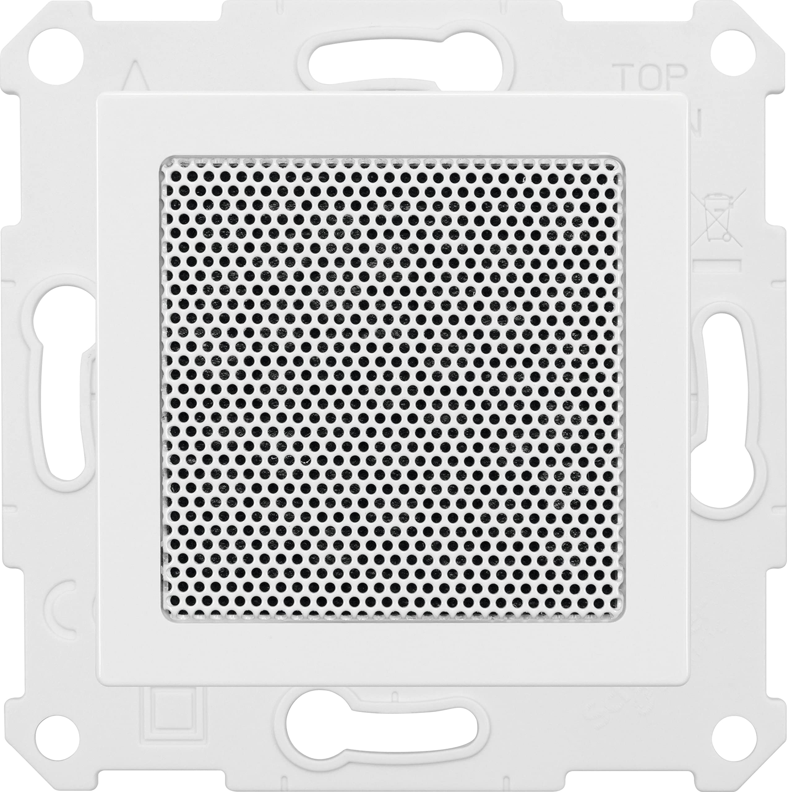 TechniSat Lautsprecher zu DIGITRADIO UP 55 – Einzel Unterputz Speaker (zur Erweiterung des DIGITRADIO UP 55, für die Flexible Montage, 2 Watt, IP20) Frontcover RAL 9016, weiß
