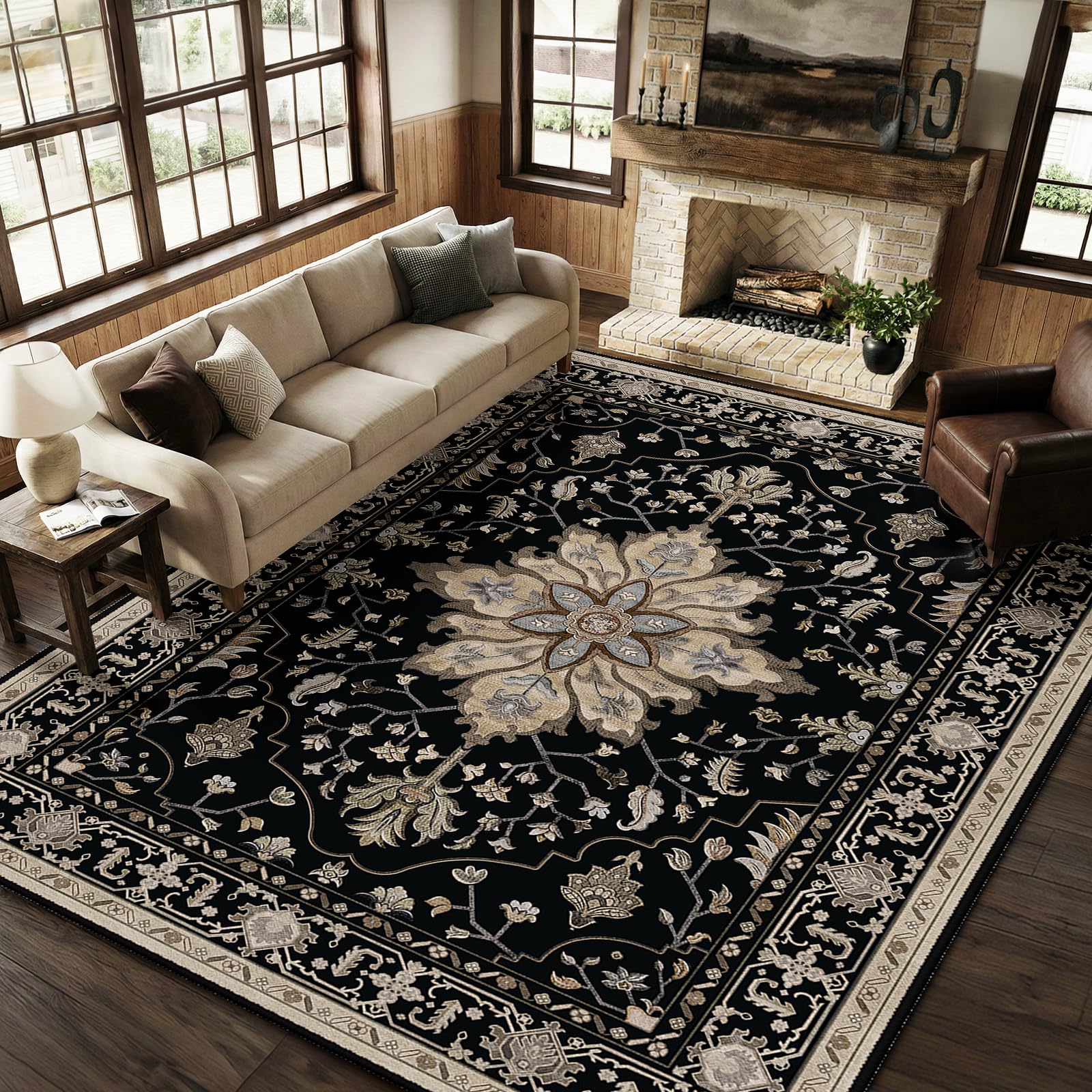 Amazon.com: RELEANY Area Rugs 8'x10' Washable Non-Slip, Floral