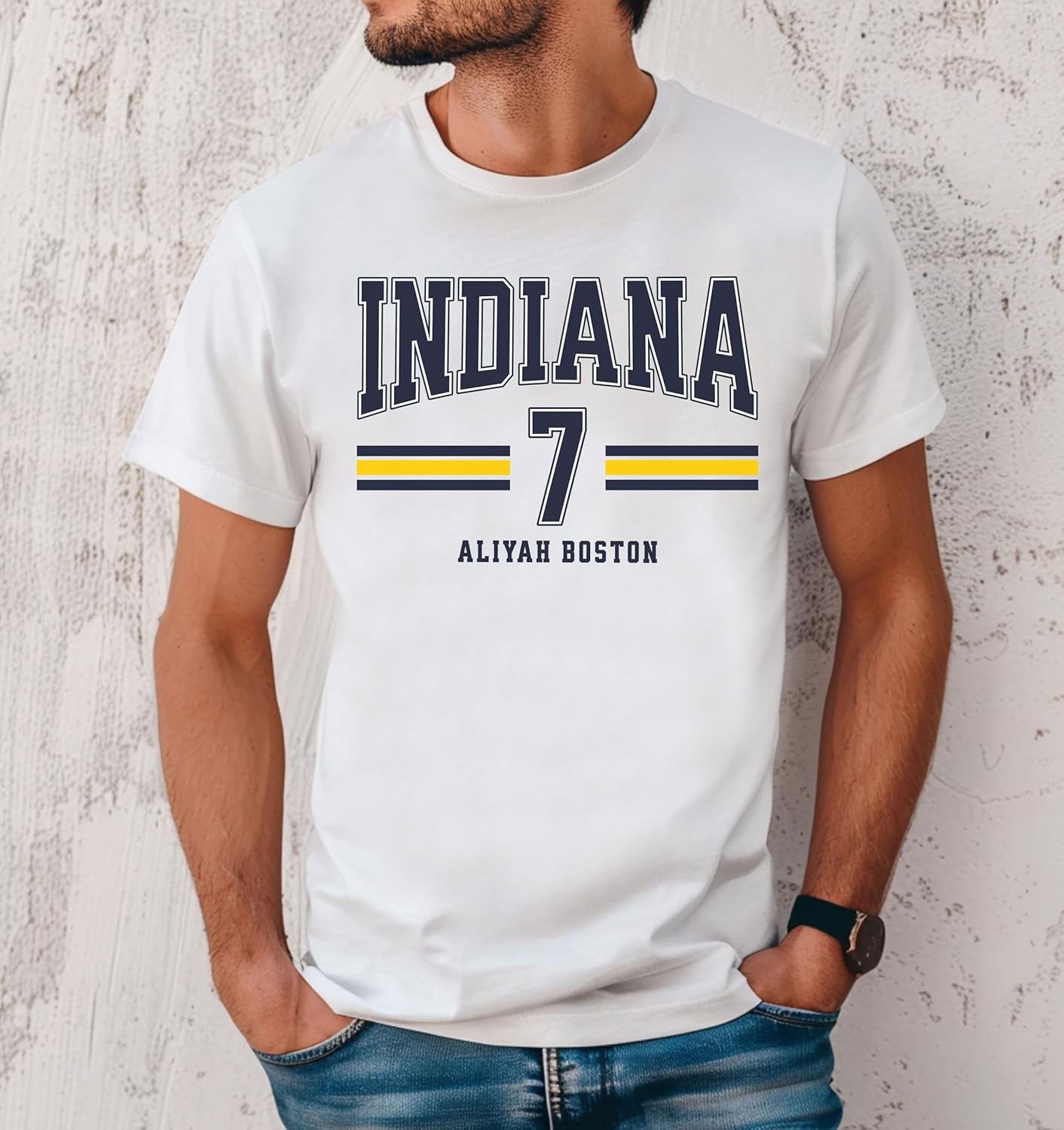 Aliyah Boston Indiana 7 T-Shirt | Unisex Jersey Style Tee for Pro Basketball Fans | Soft Cotton Graphic Sports Apparel Gift