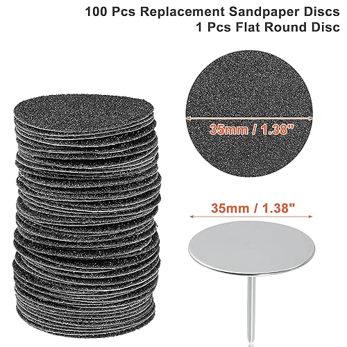 Miniatura 4 de VOCOSTE 100 unidades de disco de lija de repuesto para manualidades de pulido o lima eléctrica de pies, herramienta de eliminación de callos de