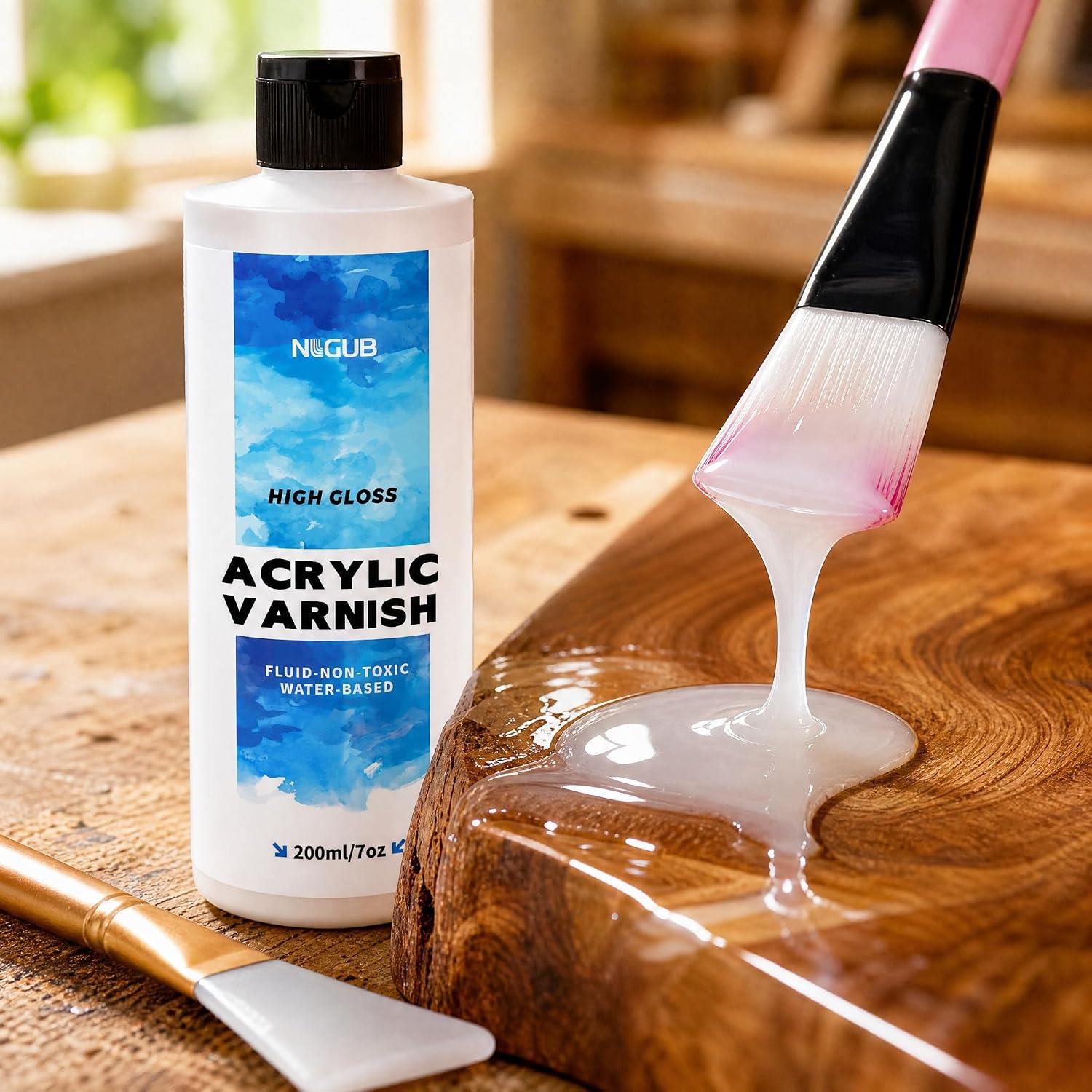 Acrylic Varnish, High Gloss, 7oz, 2 Pack