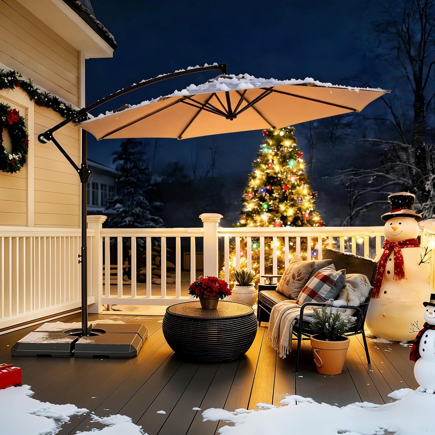 Sophia & William Offset Patio Umbrella 10ft Outdoor Table Umbrella Hanging Umbrella