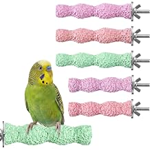 6 PCS Bird Beak Grinding Stone, Anti-Slip Nail Trimming Stick, Bird Perches