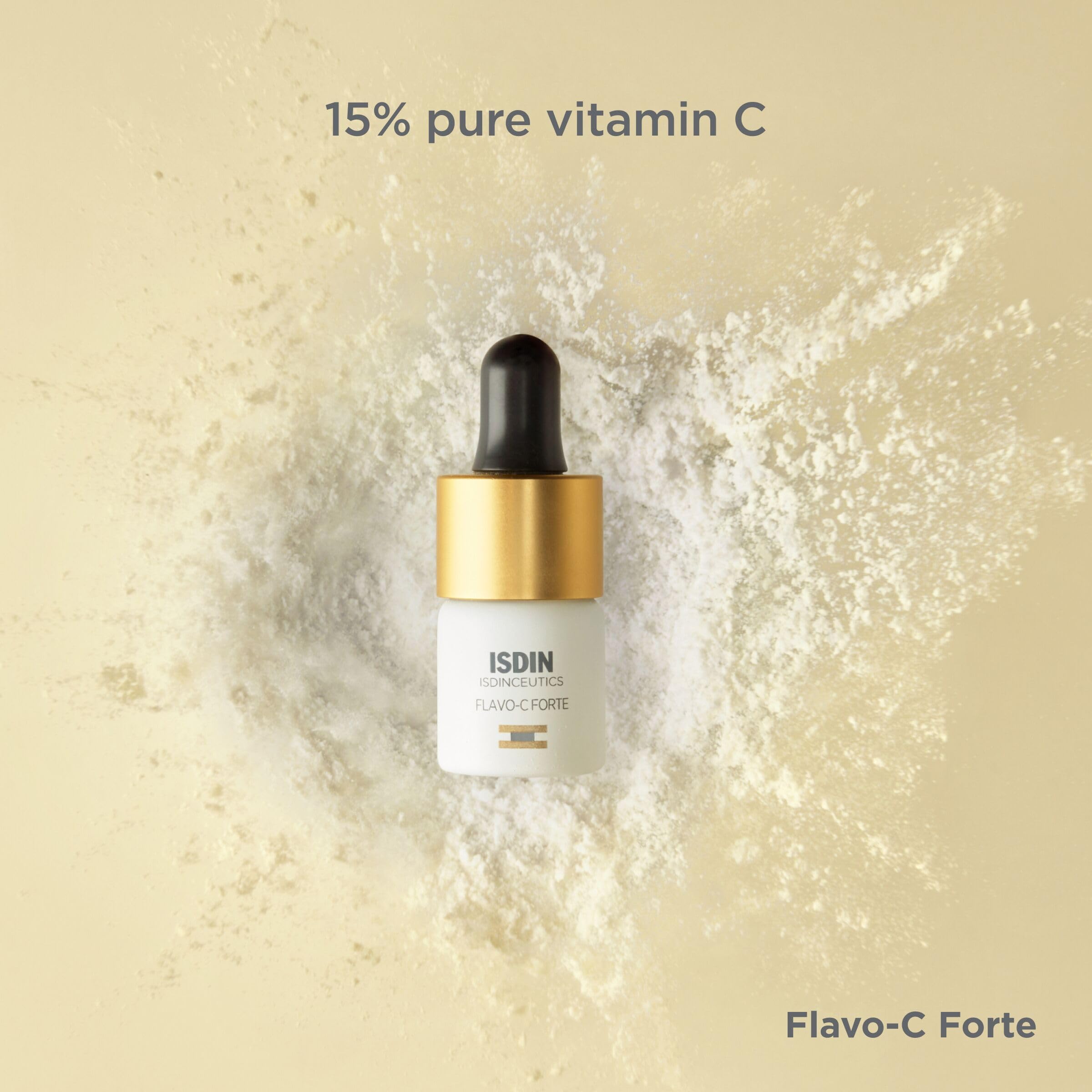 ISDIN Isdinceutics Flavo-C Forte (3 butelki), Serum z 15% czystą i świeżą witaminą C, zapewnia nawilżenie, elastyczność i wzmacnia barierę skórną