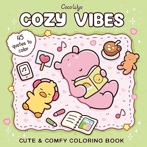 Cozy Vibes: Coloring Book for Adults and Kids - Paperback
