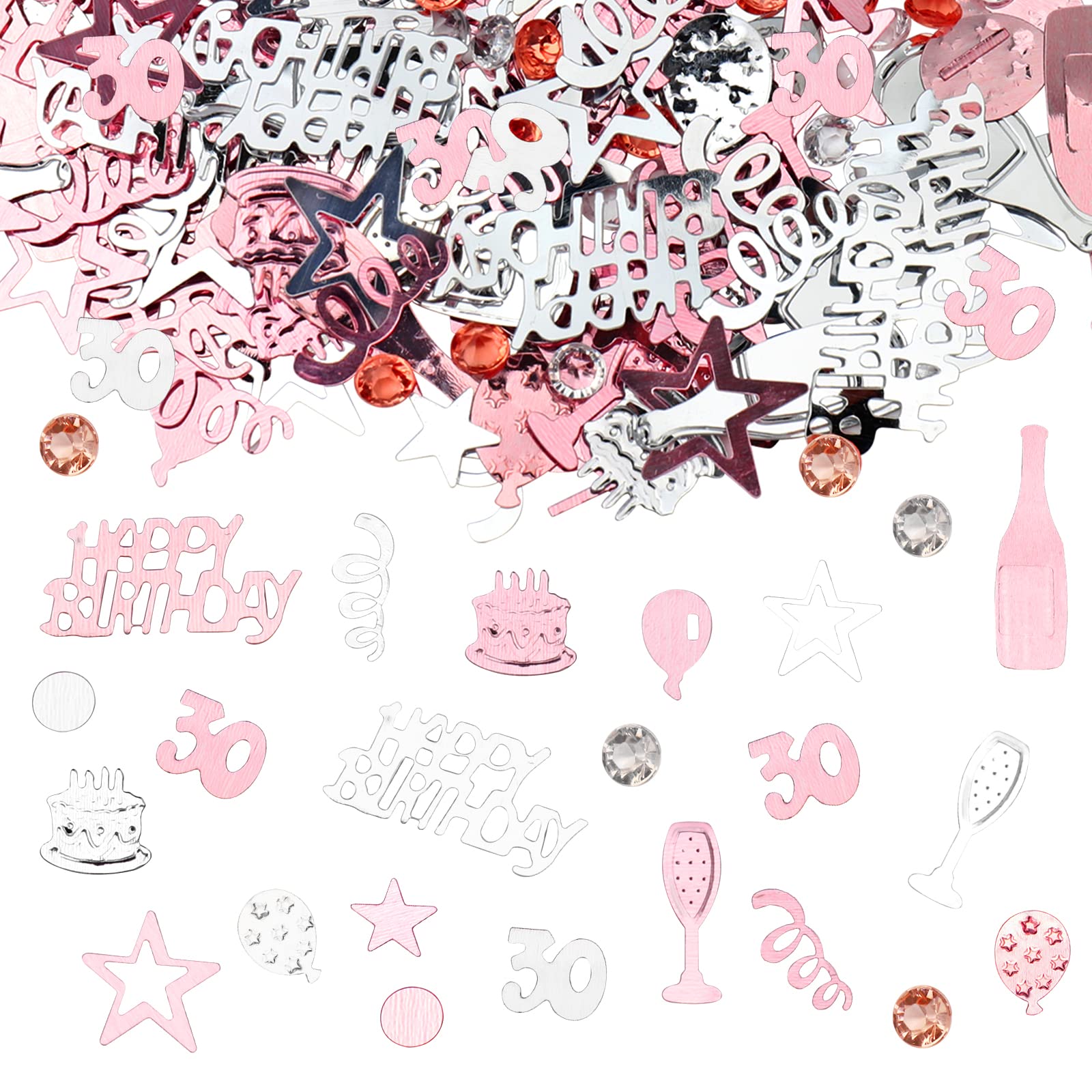Verjaardagskaart 30 jaar man confetti ballonnen