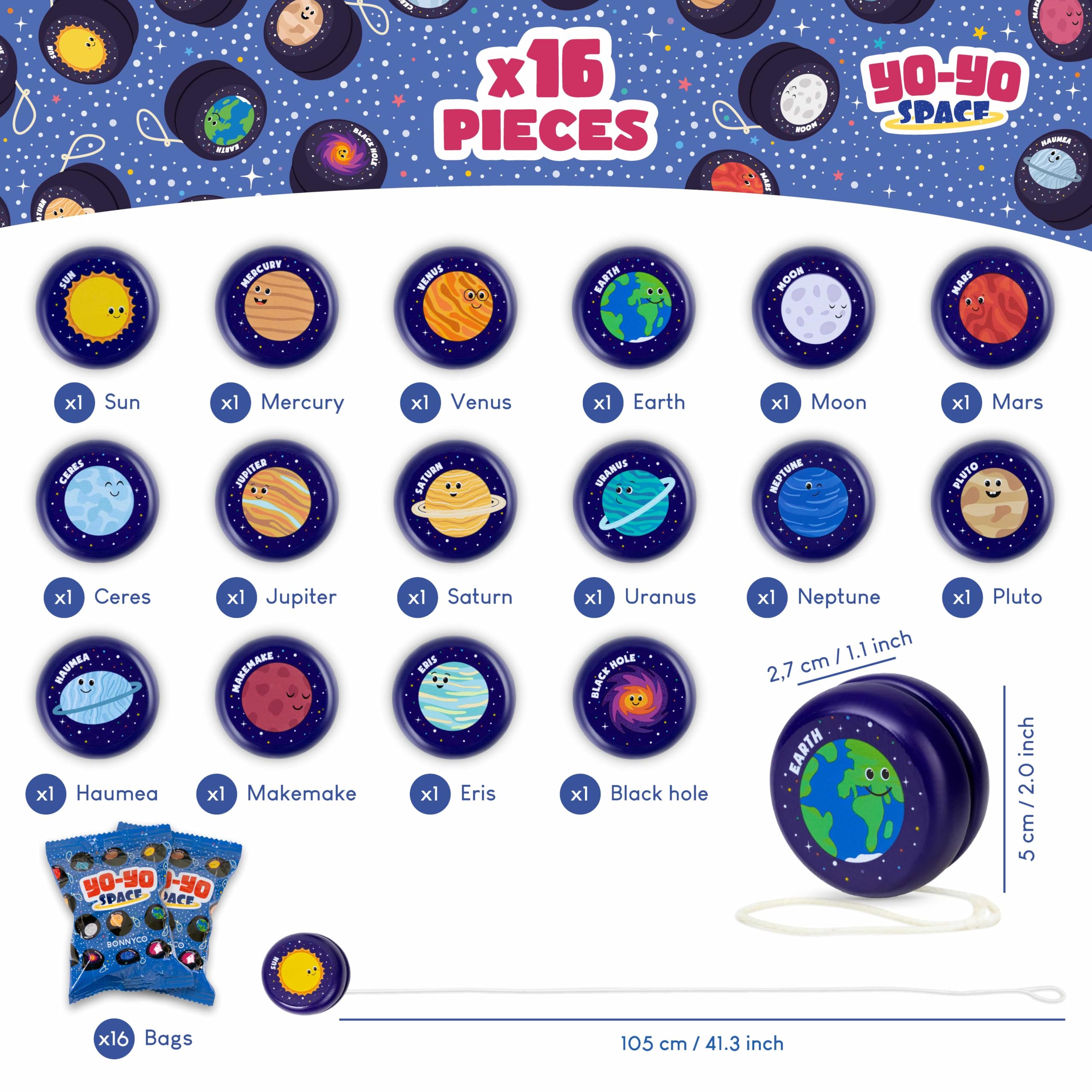 Amazon.com: BONNYCO Yo Yo for Kids Pack 16 Space Kids Party Favors