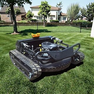 Remote Control Lawn Mower with Tracked Drive, RC Grass Cutter for Slopes and Uneven Ground, Wireless Heavy Duty Mowing Machine for Yard Farm Hillside Use