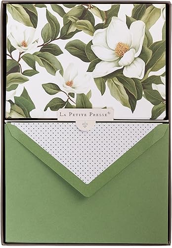 Miniatura 7 de Hortensia - Tarjetas de diseñador de Graphique Luxe Collection, juego de papelería en relieve plateado en caja, 10 tarjetas en blanco con 11 sobres,