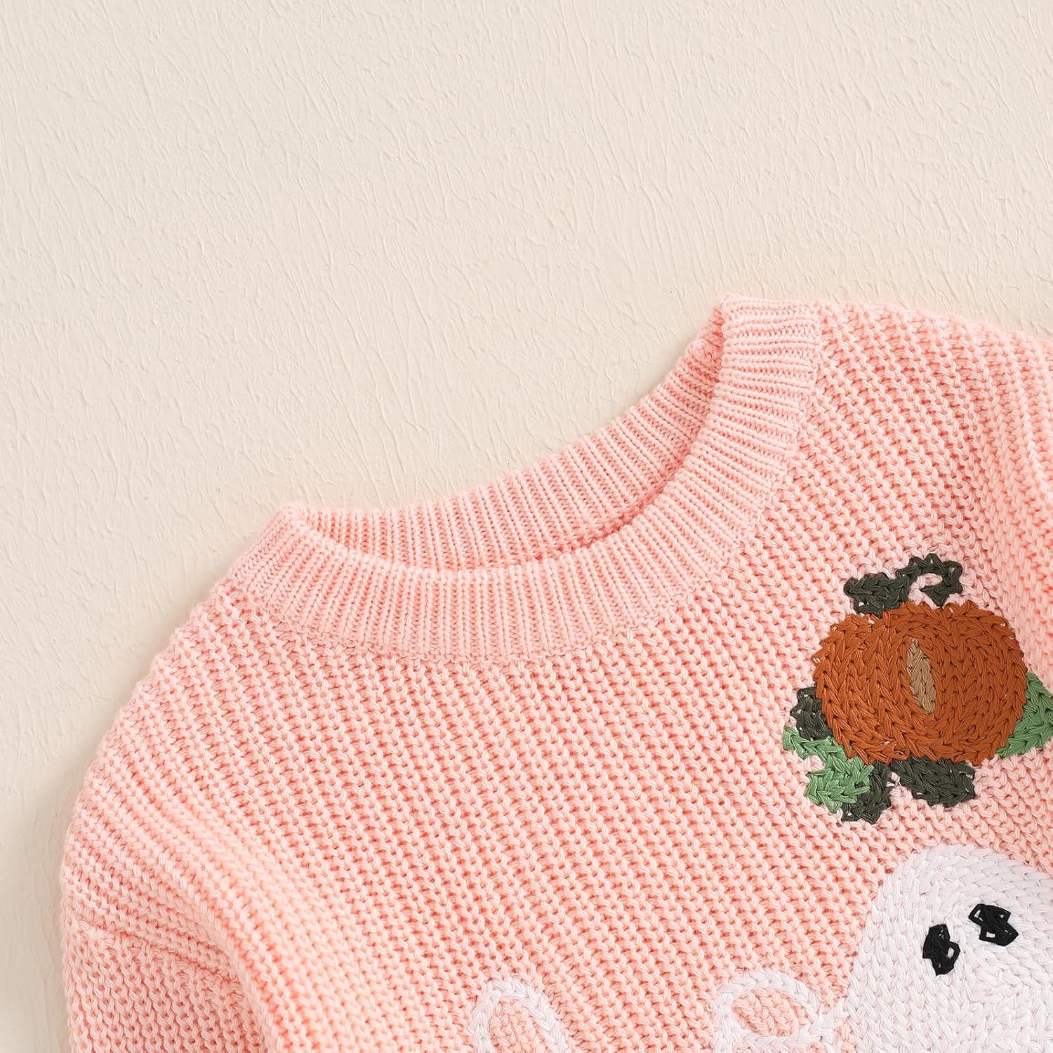 Halloween Baby Clothes Ghost Embroidery Sweater Knitted Pullover Sweatshirt Tops Toddler Fall Halloween Outfits - Image 6