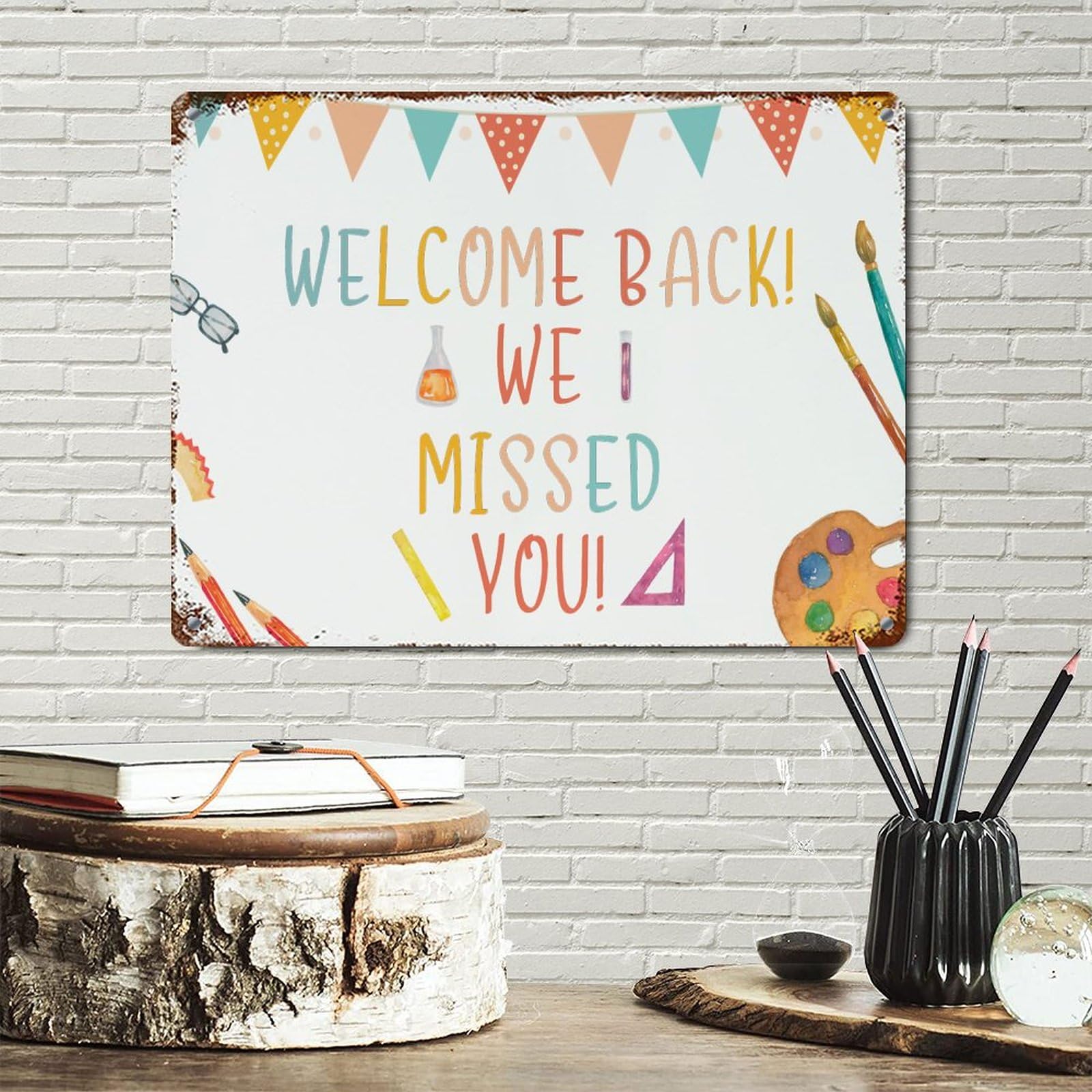 Amazon.com: Welcome Back to School We Missed You Metal Sign 12x16