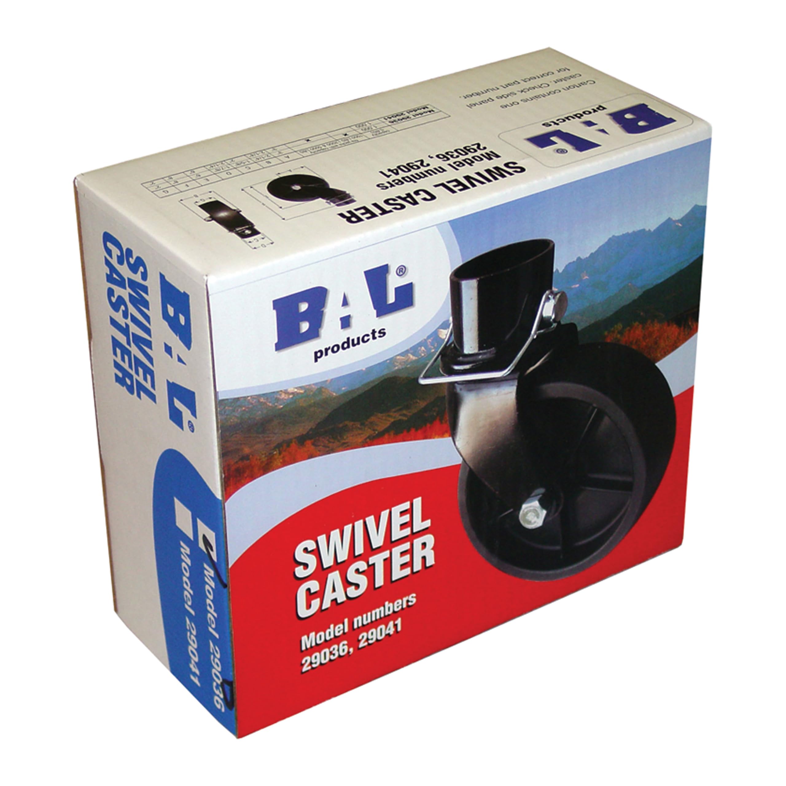 ADNIK BAL 29041B Heavy-Duty Swivel Caster Wheel
