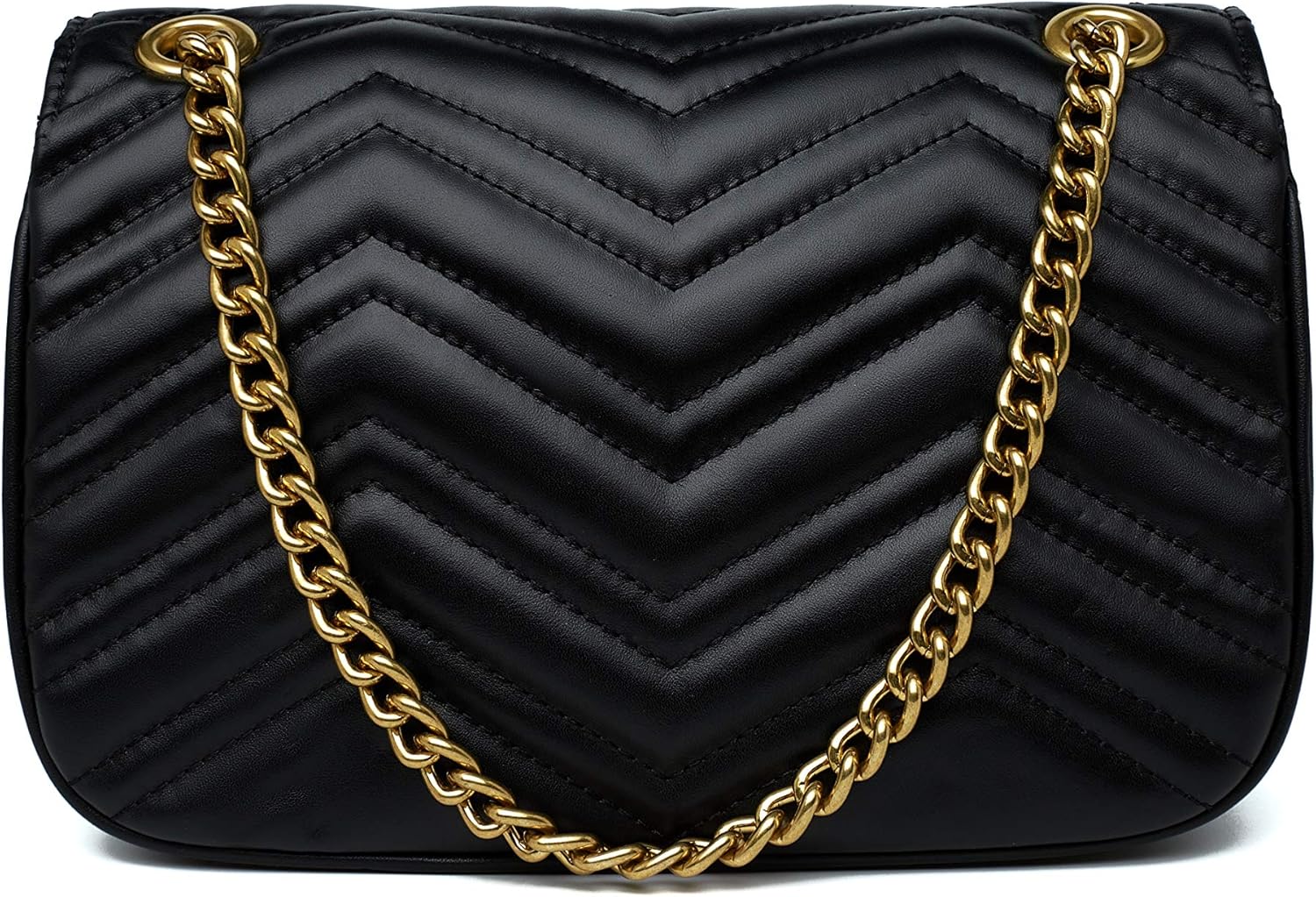 Chrysansmile Quilted Crossbody Bags Genuine Leather Clutch Purses Women's Shoulder Handbags With Chain - Image 4