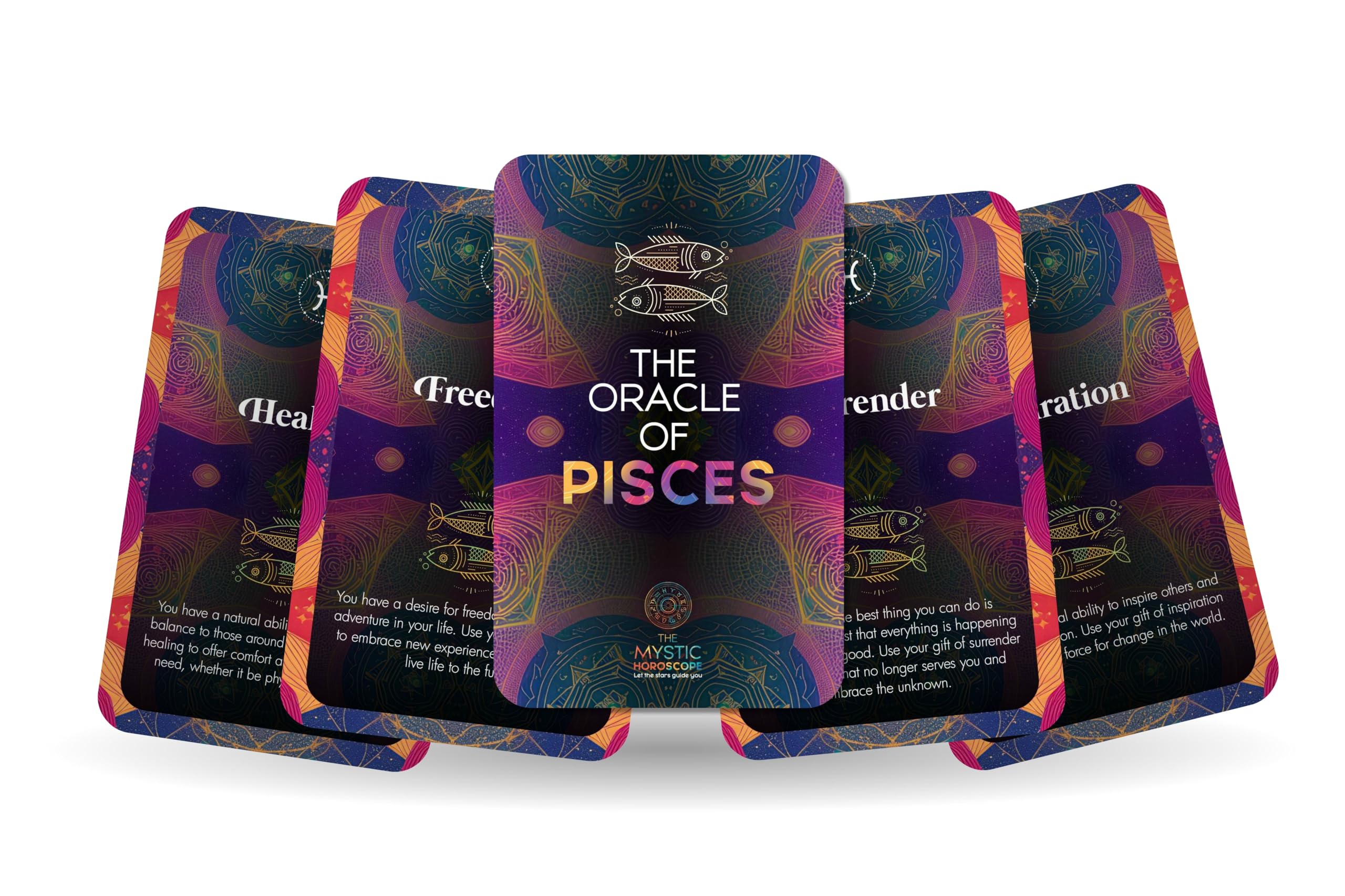Ibiza Tarot The Oracle of Pisces - The Mystic Horoscope Oracle Cards | Fortune Telling Oracle Cards Deck for Beginners | Authentic Experience - Set of 22 Cards