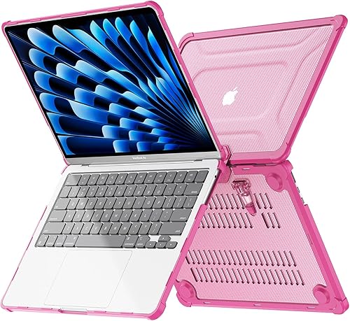 Miniatura 24 de Mektron Funda resistente 2025/2024/2023 para MacBook Air de 15 pulgadas con chip M4/M3/M2 modelo A3241/A2941/A3114, carcasa rígida protectora a