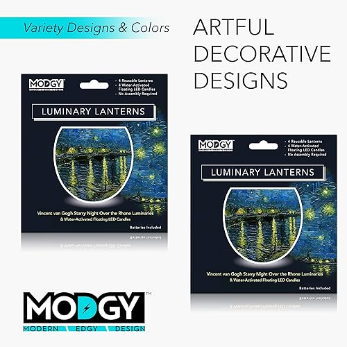 Miniatura 5 de MODGY Farol LED luminoso portavelas decorativo para interiores y exteriores, lámparas de vela de plástico para mesa de boda, porche, velas flotantes