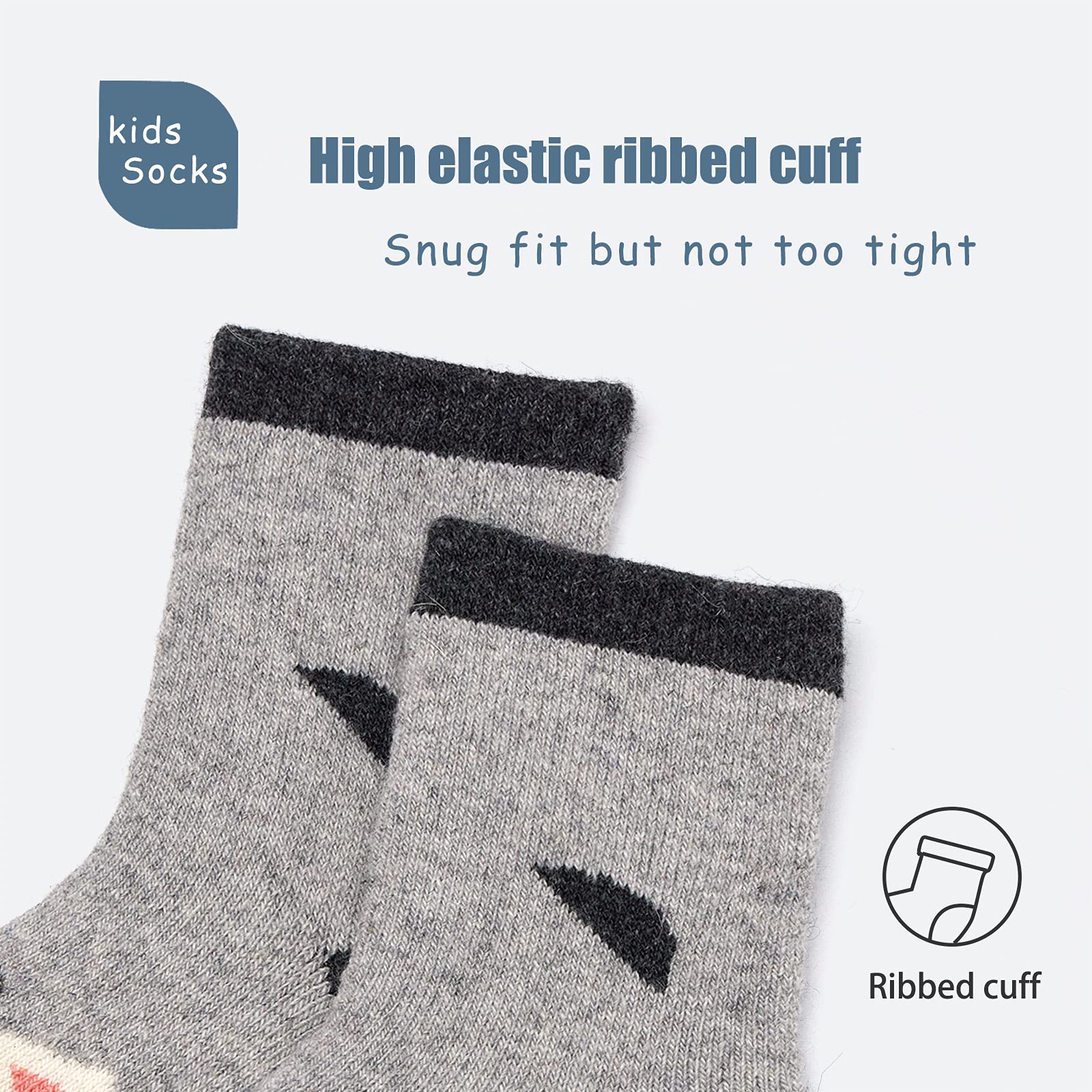Calcetines de lana para niñas, calcetines cálidos de invierno, calcetines térmicos gruesos para niñas, 6 pares