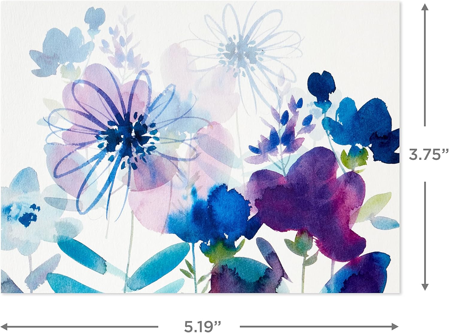 Hallmark Blank Cards Assortment, Painted Flowers (48 Cards with Envelopes) : Office Products