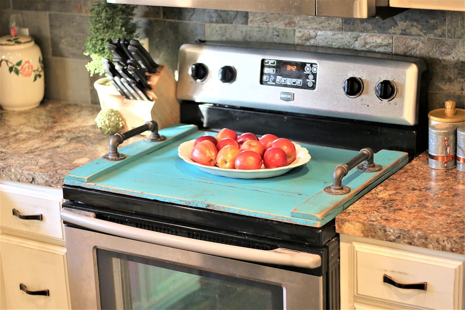 Stove Top Cover; Stove Top Tray; Noodle Board; Charcuterie Board; Cutting Board (Turquoise) One Size