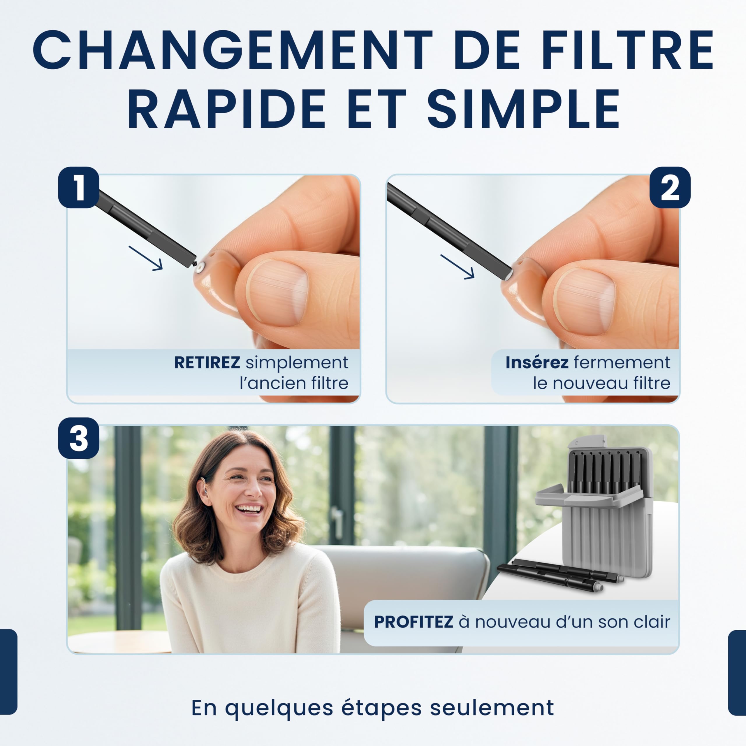 Original Cerustop Filtre pour Appareil Auditif (5 Pack, 40 Pièces) – Filtres Cérumen Premium | Compatible Phonak, Widex, Unitron, Resound, Hansaton, Audio Service – Accessoires Appareil Auditif