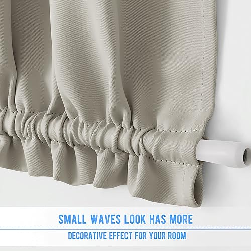 Miniatura 2 de NICETOWN Cortina opaca de privacidad con aislamiento térmico para puerta francesa, contrapuerta o puerta con ventana de vidrio, para dormitorio, 1