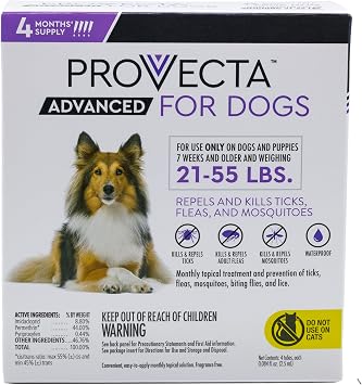 Provecta Advanced for Dogs Lg 2155 lbs 4 Mos/Box