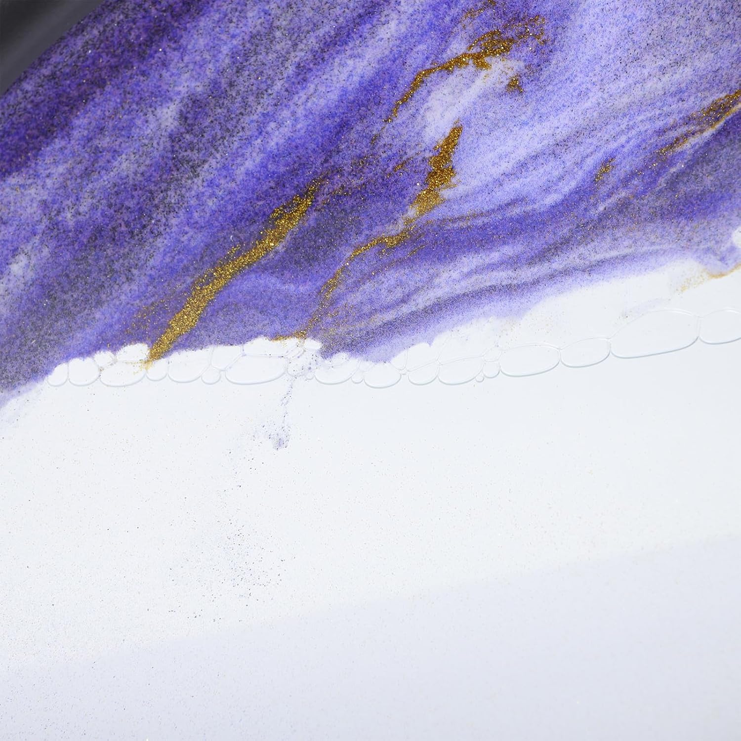 BCOATH Rotating Base Moving Sand Art Picture Desktop Ornament with Purple Frame 250X60X250Mm for Living Room Office Relaxation and Home Decoration