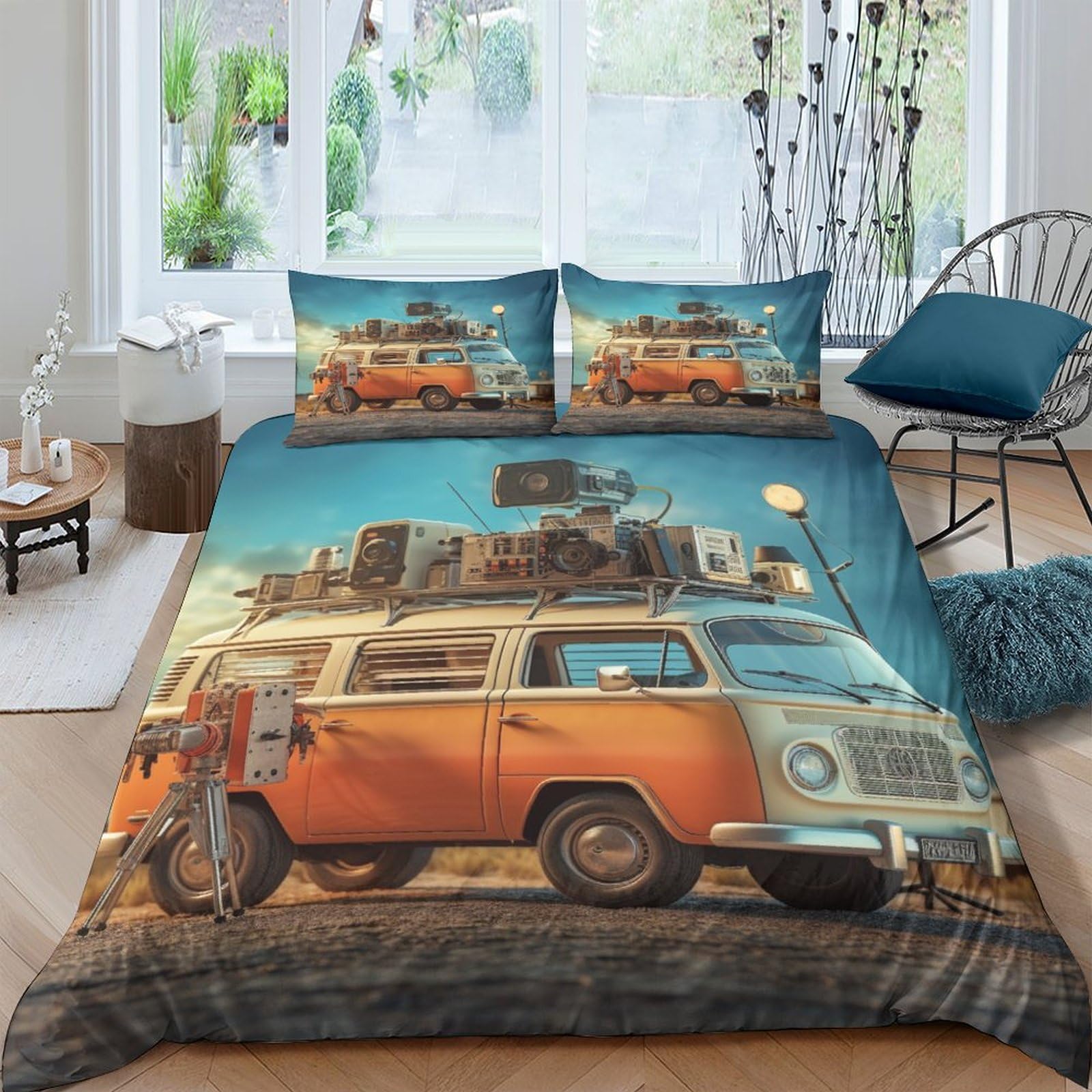Ropa de cama de juego hipoalergénica con fundas de almohada y edredón deportivo de graffiti