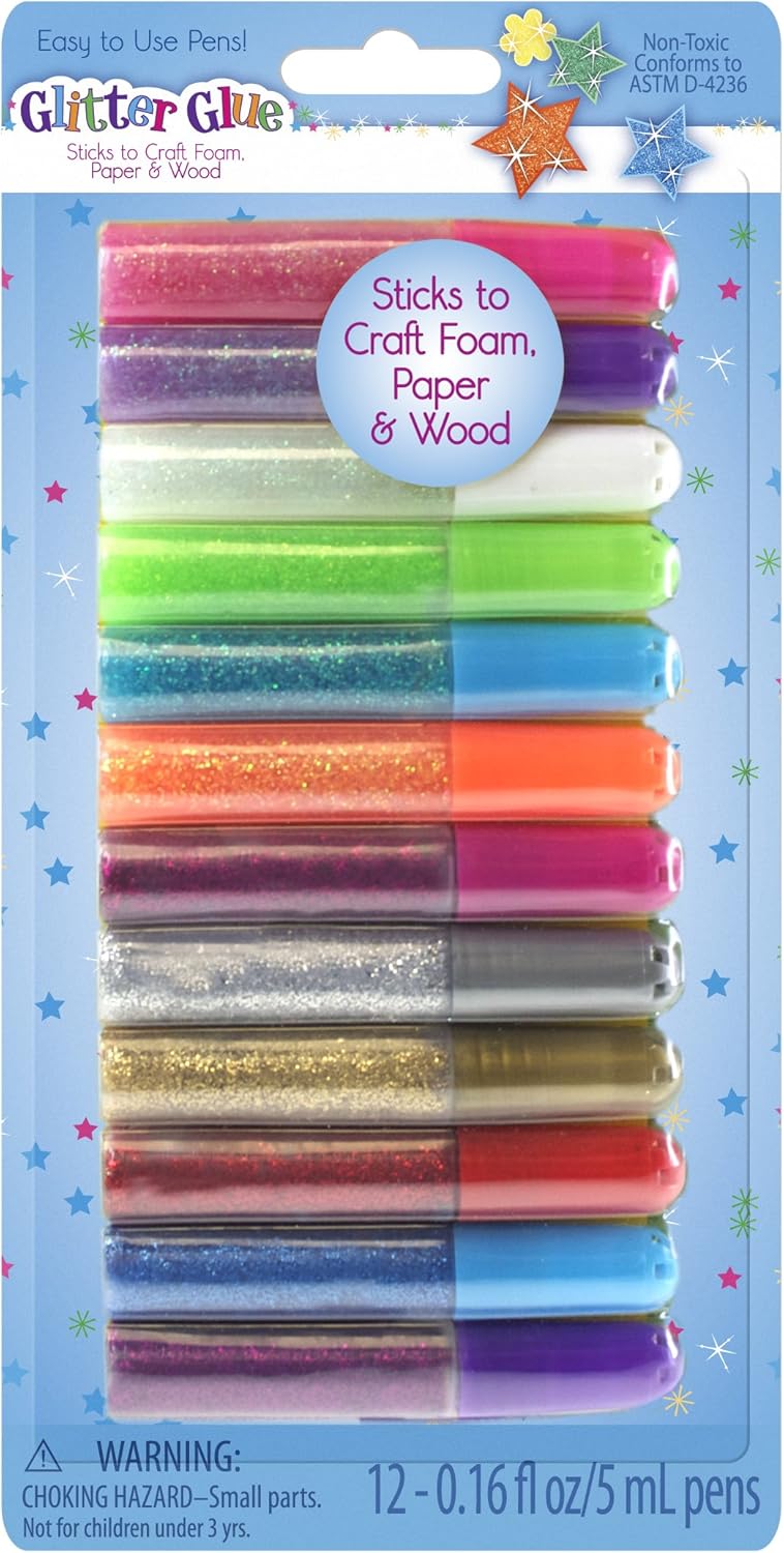 Sulyn Glitter Glue Pens, Mini, 12 Pack