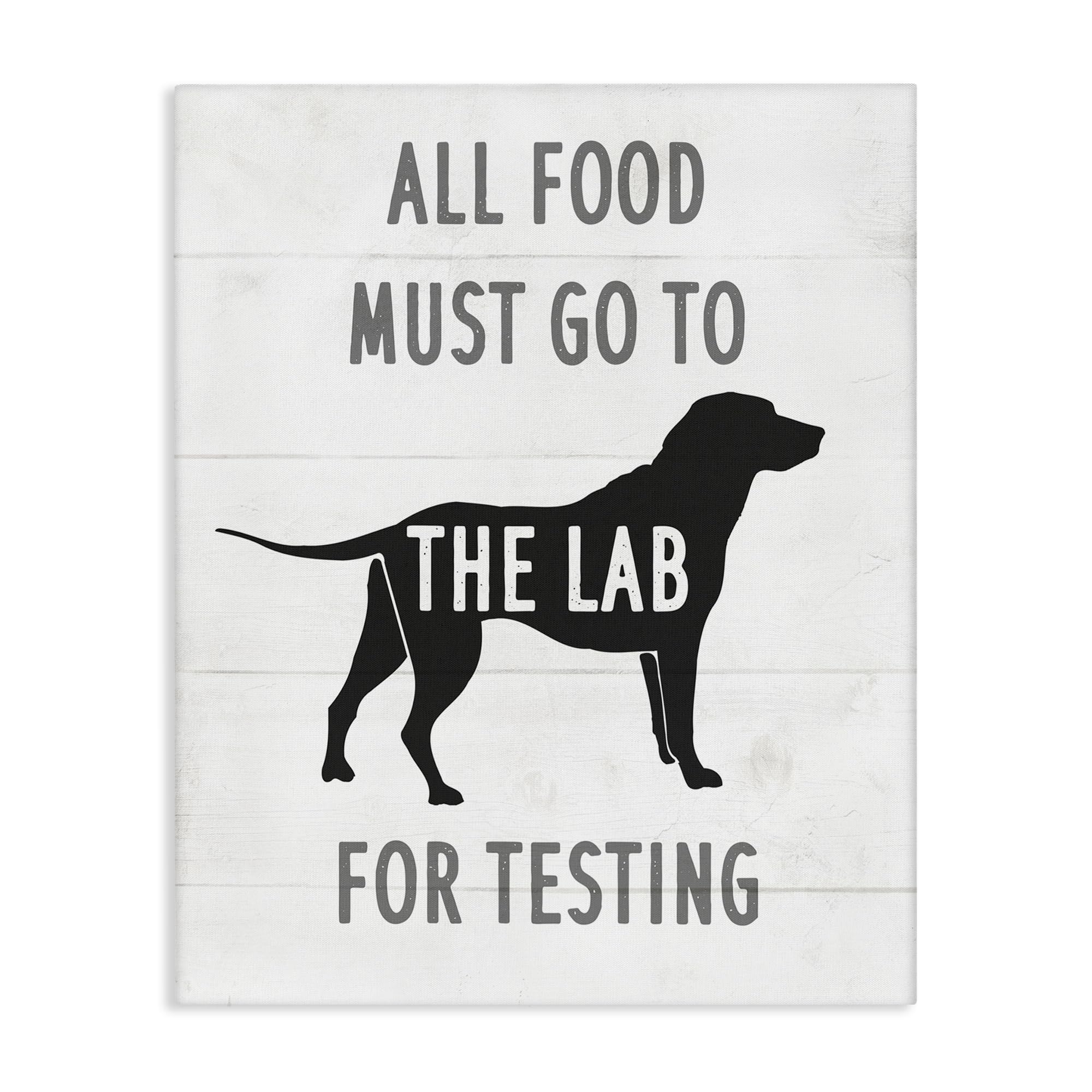Kitchen Humor Dog Food Phrase, 30 x 40 Inch Canvas Wall Art