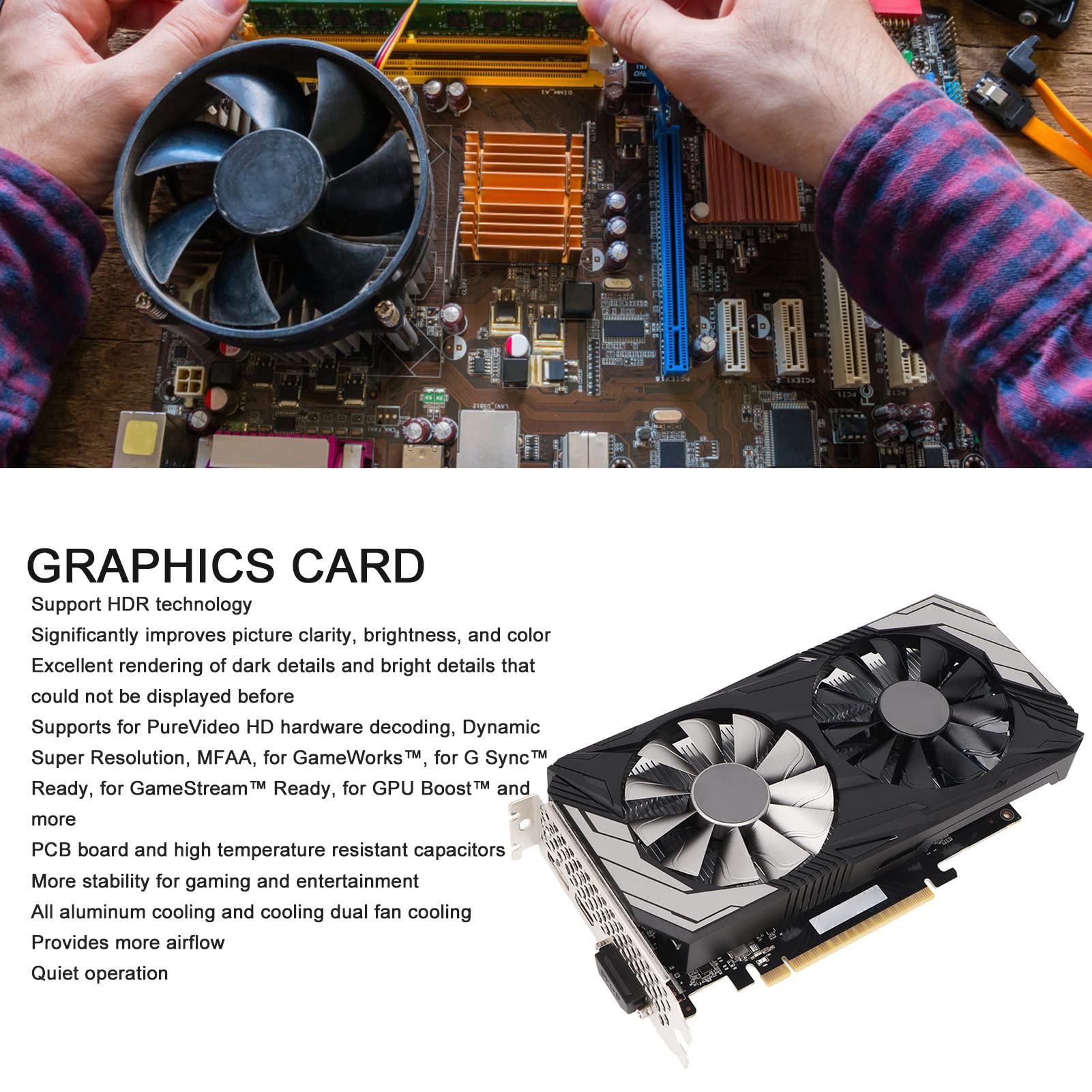 Amazon | Vikye ゲーミンググラフィックスカード、4GB GDDR5 GTX 1650