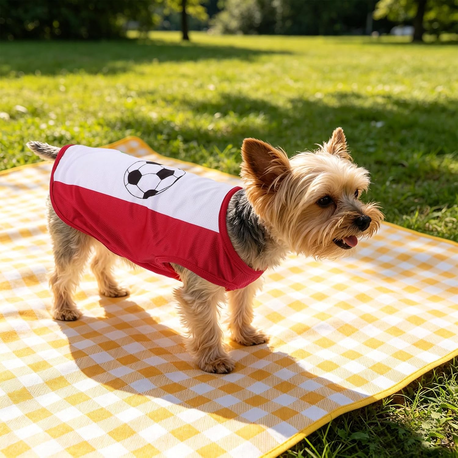 Pet Football Jersey - Sleeveless Puppy Tank Top for Italy Cheering - Breathable Soccer Dog Shirt - Lightweight Sportswear for Small Medium Dogs or Cats