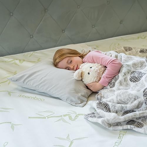 Miniatura 2 de Protector de colchón impermeable de bambú prémium tamaño King de 78 x 80 pulgadas, 100% viscosa de bambú, hipoalergénico, funda de colchón