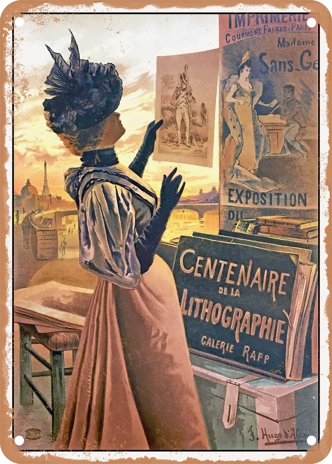 Miaomansenstore Metal Sign - 1897 Lithography Centennial Exhibition Vintage Ad Home Decor
